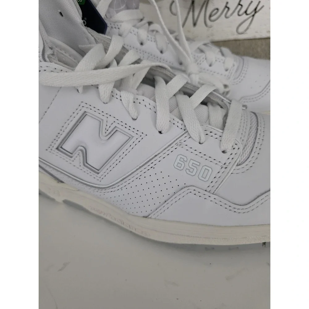 New Balance Mens 650‎ High Top Triple White Basketball CasualShoes BB650RWW 15M